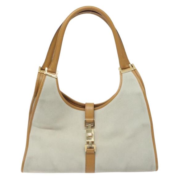 GUCCI Jackie Hand Bag Suede White Gold 002 002 - Picture 2 of 16